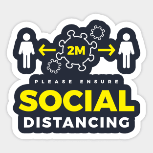 Social Distancing Sticker